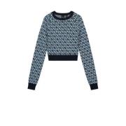 NIK&NIK pullover blauw Trui Meisjes Viscose Ronde hals All over print ...