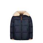 Like Flo quilted gewatteerde winterjas Amaya donkerblauw/beige Meisjes...