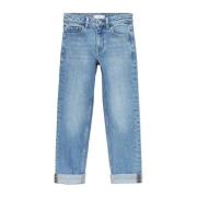 Mango Kids straight fit jeans changeant blauw Jongens Denim Effen - 13...