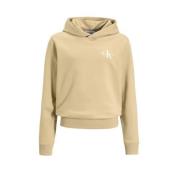 CALVIN KLEIN JEANS hoodie met logo Sweater Beige Jongens Katoen Capuch...