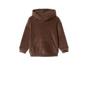 NAME IT MINI hoodie NMMNELUR bruin Sweater Effen - 80