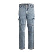 JACK & JONES JUNIOR loose fit jeans JJICHRIS JJWADE blue denim Blauw E...