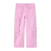 NAME IT KIDS wide leg broek NKFROSE roze Meisjes Katoen Effen - 122