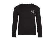 Calvin Klein longsleeve met logo zwart Jongens/Meisjes Katoen Ronde ha...