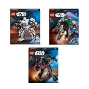 LEGO Star Wars Stormtrooper Mecha 75370 + Boba Fett mecha 75369 + Dart...