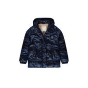 Tumble 'n Dry gewatteerde winterjas Rostock donkerblauw metallic Meisj...