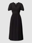 Midi-jurk met V-hals, model 'CLEMA'