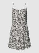 Mini-jurk van viscose met all-over motief