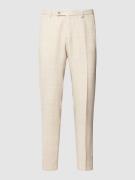 Slim fit pantalon met blokruit