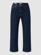 Straight fit high rise jeans van een mix van katoen en lyocell, model ...