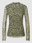 Shirt met lange mouwen en all-over motief, model 'LS WILLOW'