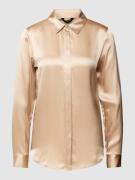 Zijden blouse met blinde knoopsluiting, model 'ICON'
