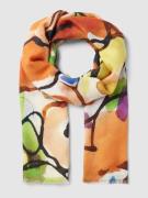 Sjaal met all-over print en dunne verstelbare bandjes