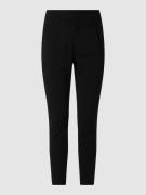 Slim fit high waist broek van viscosemix, model 'Jenny'