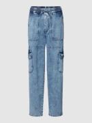 Straight leg jeans met cargozakken
