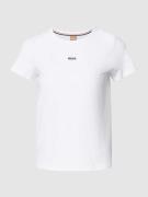 T-shirt met labelstitching, model 'Eventsa'