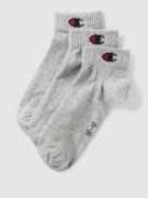 Sokken met labeldetail in een set van 3 paar, model 'Quarter Sock'