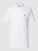 Tailored fit poloshirt met labelstitching