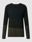 Gebreide pullover met labelpatch, model 'HILL'