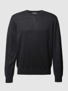 Gebreide pullover van scheerwol met ronde hals