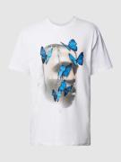 T-shirt met motiefprint, model 'LE PAPILLON'