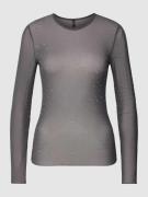Shirt met lange mouwen en strass-steentjes, model 'ELSA'