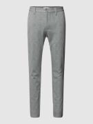 Slim tapered stoffen broek met steekzakken, model 'MARK'