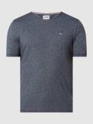 Slim fit T-shirt met geborduurd logo, model 'Jaspe'