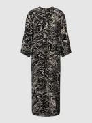 Midi-jurk met tunnelkoord bij de taille, model 'ZAYA'