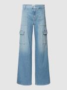 Wide fit jeans met knoop- en ritssluiting, model 'ANDY'