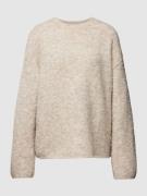 Gebreide pullover met ronde hals, model 'Glenda'