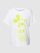 T-shirt met motiefprint, model 'Mickey'