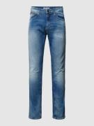 Slim fit jeans met labeldetail, model 'SCANTON'