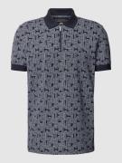 Regular fit poloshirt met all-over labelprint