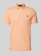 Tailored fit poloshirt met labelstitching