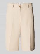 Korte regular fit broek met persplooien, model 'FRANCA4'