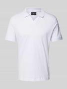 Poloshirt met structuurmotief, model 'Clark'