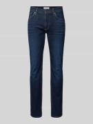 Straight fit jeans met labelpatch, model 'CHUCK'