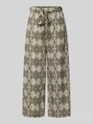 Wide leg stoffen broek met all-over print