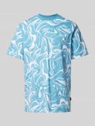 T-shirt met all-over print, model 'Ocean'