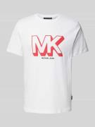 T-shirt met labelprint, model 'SKETCH MK'