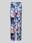 Stoffen broek van viscose met bloemenmotief, model 'ALARA'