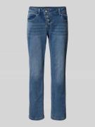 Regular fit jeans met asymmetrische knoopsluiting, model 'Malibu'