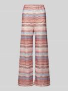 Wide leg stoffen broek met all-over print