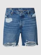 PLUS SIZE korte jeans in used-look, model 'PLUS 501'
