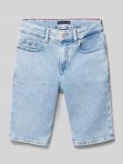 Korte jeans met labeldetail