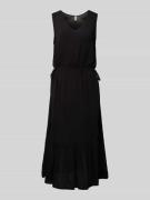 Maxi-jurk van viscose met V-hals, model 'Radia'