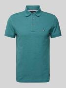 Slim fit poloshirt met labelstitching