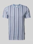 Relaxed fit T-shirt met streepmotief, model 'Towel striped'