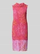 Knielange jurk met plissévouwen